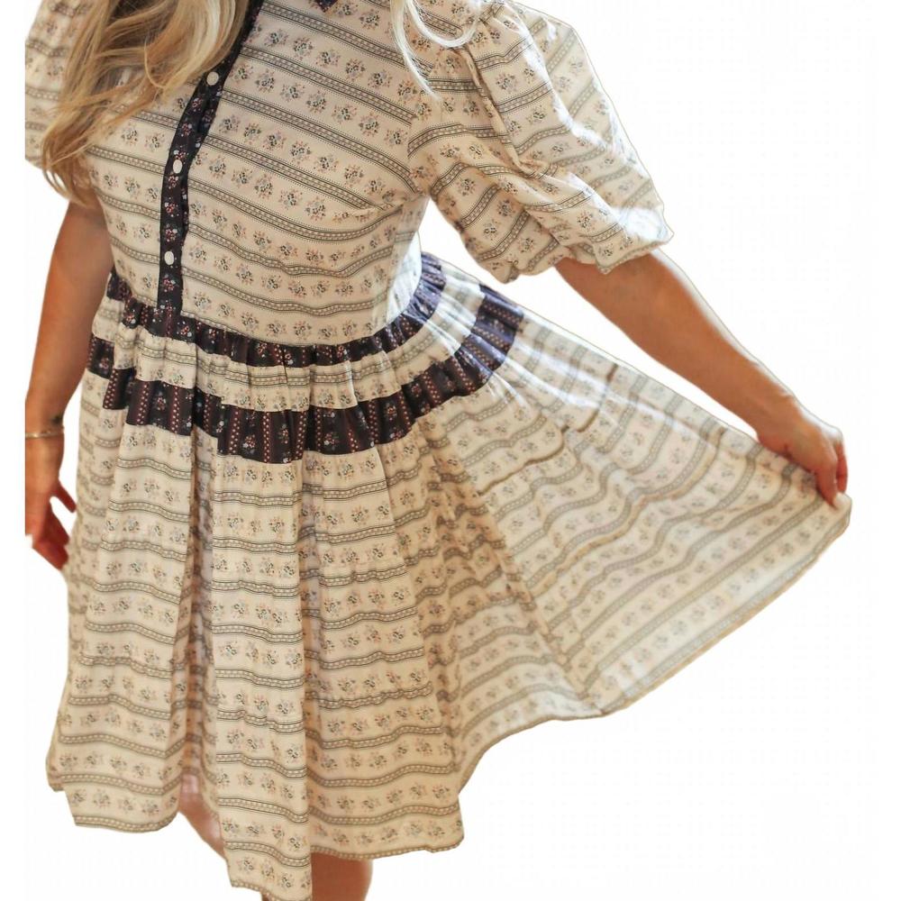 NEW AUREUM collared blossom mini dress in multicolor - Picture 5 of 6